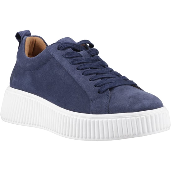 Hush Puppies Harlow Suède Dames Indigo Sneakers - Image 1