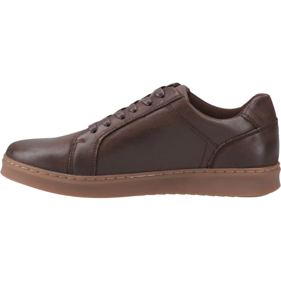 Hush Puppies Madden Leren Heren Sneakers In Koffiebruin - Image 4