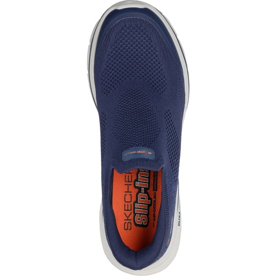 Skechers Go Walk 8 Pelayo Textiel Heren Navy/oranje Sneakers - Image 3