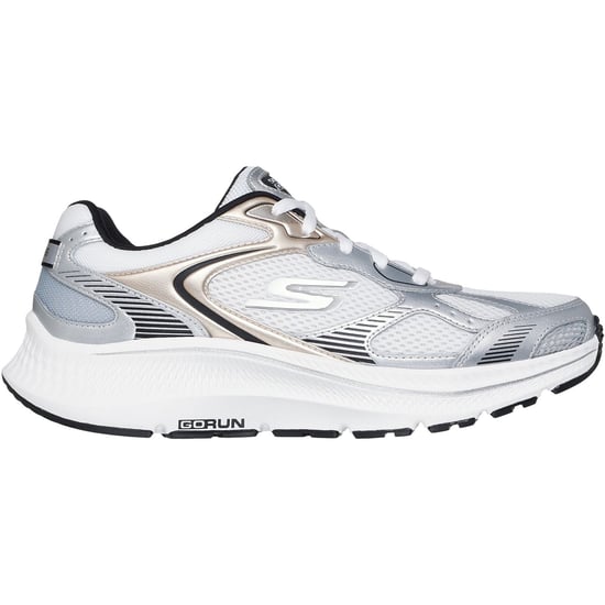 Skechers GO RUN Consistent 2.0 Volt Leer Dames Wit/zilver/zwarte Sneakers - Image 5