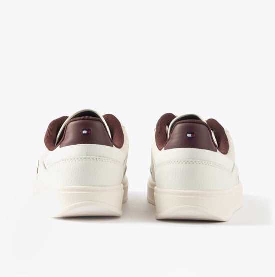 Tommy Hilfiger Th Heritage Sneakers Dames Trainers Wit/bordeaux Fluweel - Image 5
