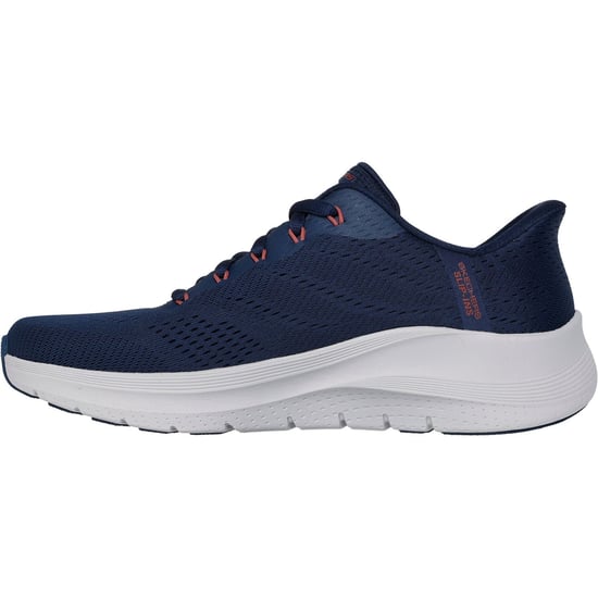 Skechers Arch Fit 2.0 Lestur Textiel Heren Marineblauw/rode Sneakers - Image 4