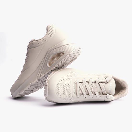 Skechers 73690/ofwt Uno - Stand On Air Womens Trainers Off White - Image 2