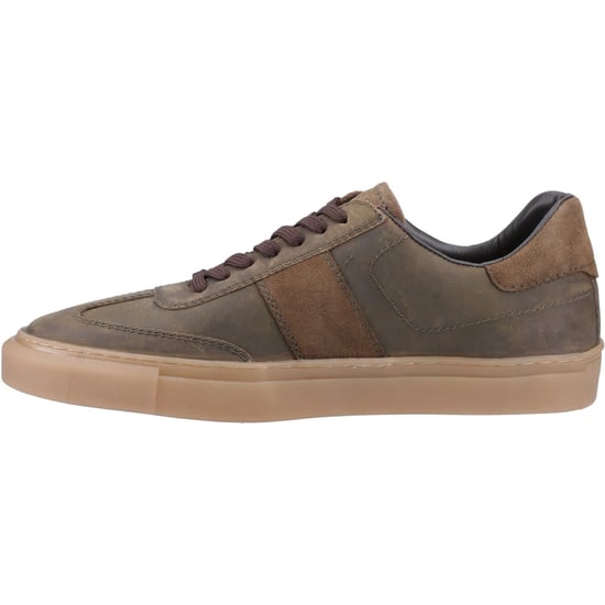 Hush Puppies Riley Heren Sneakers Van Suède In Khaki - Image 4