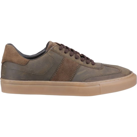 Hush Puppies Riley Heren Sneakers Van Suède In Khaki - Image 5