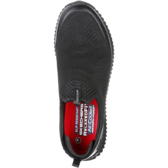 Skechers Workwear Cessnock Textiel Heren Zwarte Sneakers - Image 4