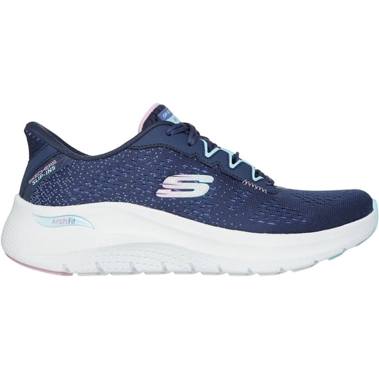 Skechers Arch Fit 2.0 Fresh Pace Textiel Dames Marineblauw/multicolor Sneakers - Image 5