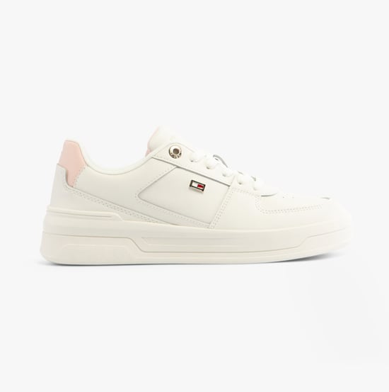 Tommy Hilfiger Flag Basket Sneakers Dames Sneakers Ecru/whimsy Pink - Image 1