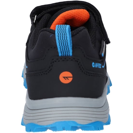 Hi-Tec SCRAPPY LOW WP JR Polyester Unisex Kinders Zwart/blauw Donau/vlam Wandelschoenen - Image 2