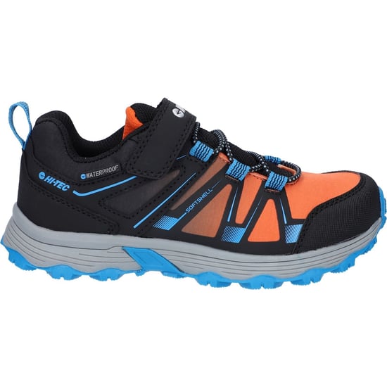 Hi-Tec SCRAPPY LOW WP JR Polyester Unisex Kinders Zwart/blauw Donau/vlam Wandelschoenen - Image 5