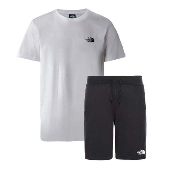 The North Face Men’s Simple Dome T Shirt & Standard Light Shorts Set in White/Black - Image 1