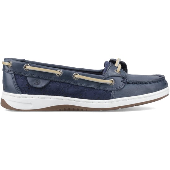 Sperry Angelfish Leren En Katoenen Damesschoenen In Marineblauw - Image 4