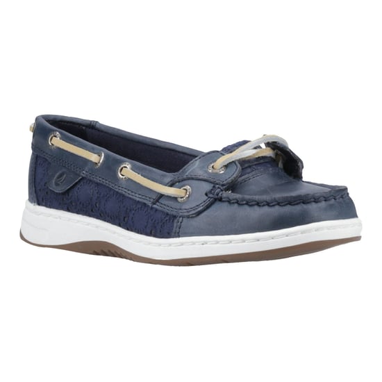 Sperry Angelfish Leren En Katoenen Damesschoenen In Marineblauw - Image 5