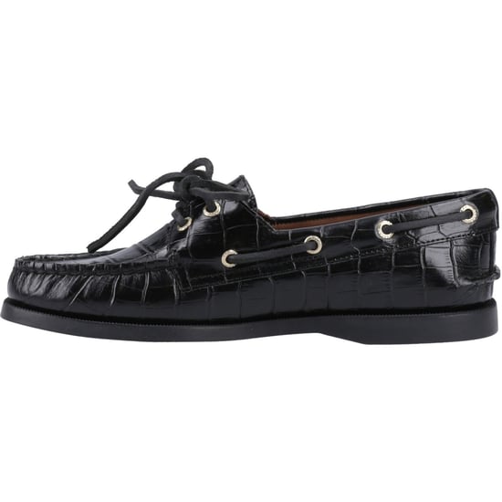 Sperry Authentic 2 Eye Leather Women's Black Boat Shoes - Image 4