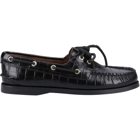 Sperry Authentic 2 Eye Leather Women's Black Boat Shoes - Image 5