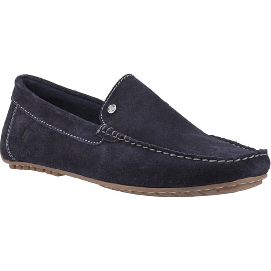 Hush Puppies Ralph Suede Leather Men's Navy Loafers - Image 1
