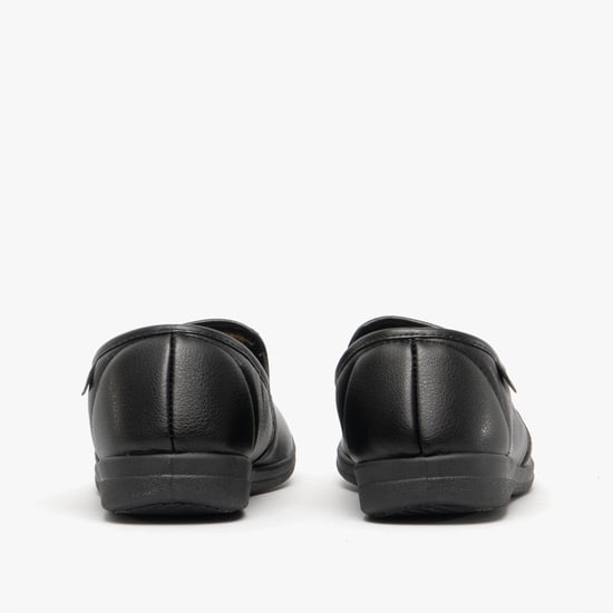 Dr Keller Christof Mens Faux Leather Wide Fit Full Slippers Black - Image 4