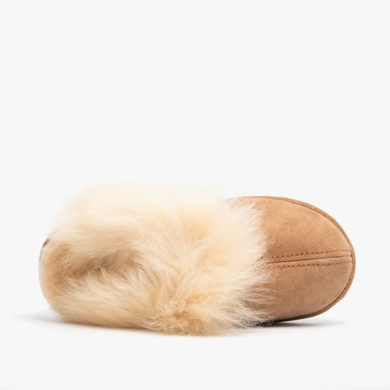 Shepherd Evelina Womens Sheepskin Mules Chestnut - Image 4