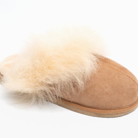 Shepherd Evelina Womens Sheepskin Mules Chestnut - Image 6