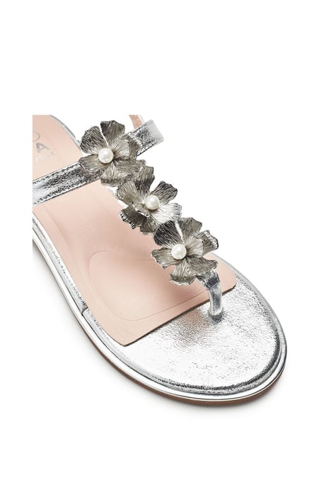 Jewelle Silver Sandals - Image 2