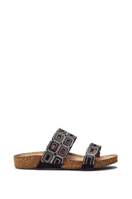 Lynora Black Sandals - Image 1