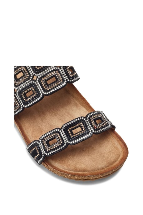 Lynora Black Sandals - Image 2