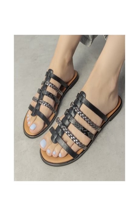 Junie Black Sandals - Image 2
