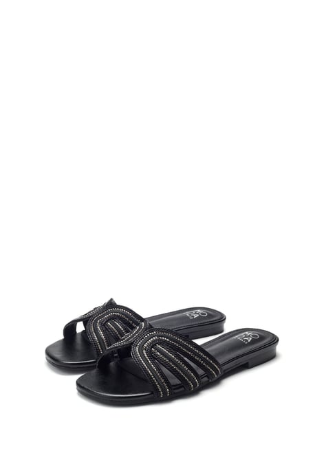 Nymph Black Sandals - Image 2