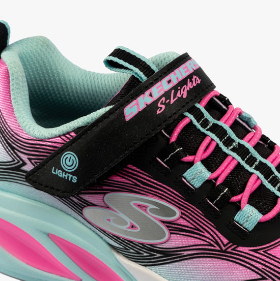 Skechers Cosmic Glow Girls Trainers Black Multi - Image 6