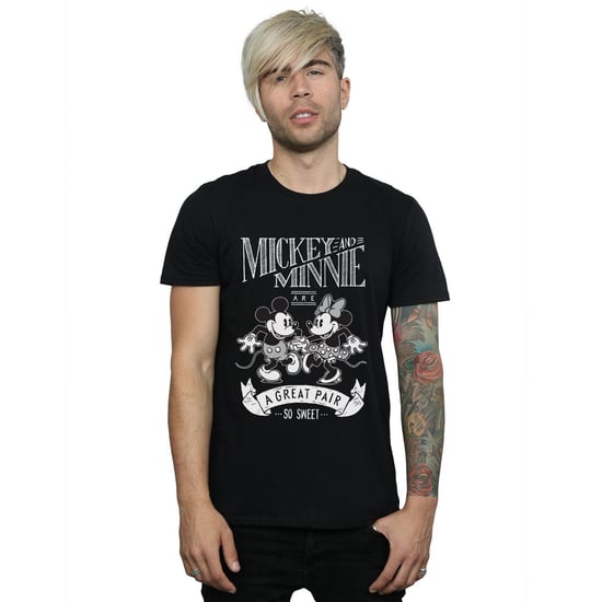 Disney Mens Mickey And Minnie Mouse Great Pair T-Shirt (Black) - Image 2