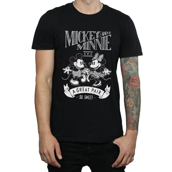 Disney Mens Mickey And Minnie Mouse Great Pair T-Shirt (Black) - Image 3