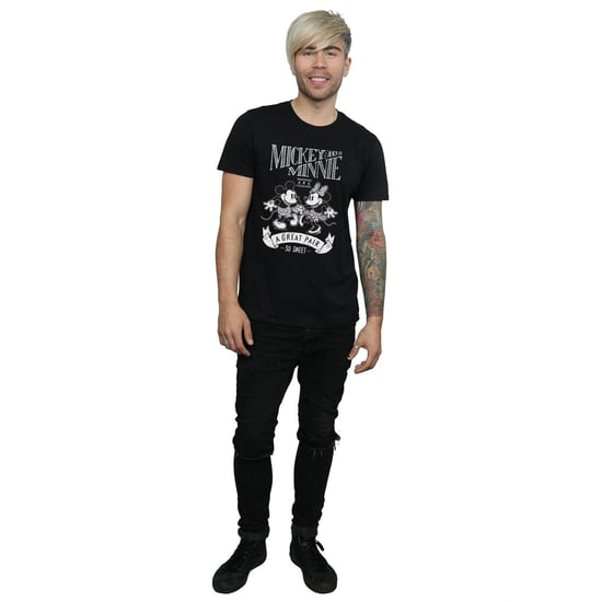 Disney Mens Mickey And Minnie Mouse Great Pair T-Shirt (Black) - Image 4