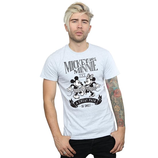 Disney Mens Mickey And Minnie Mouse Great Pair T-Shirt (Sports Grey) - Image 2