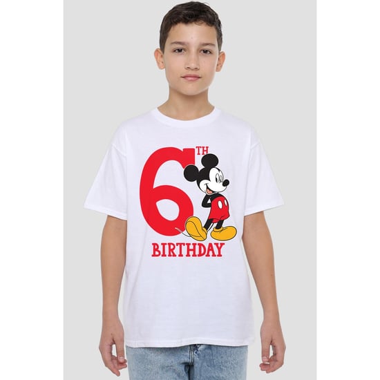 Disney Kinderen/Kids Mickey Mouse 6e Verjaardag T-Shirt (Wit) - Image 4