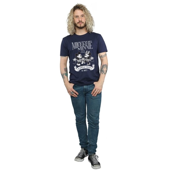 Disney Mens Mickey And Minnie Mouse Great Pair T-Shirt (Navy Blue) - Image 4