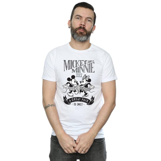 Disney Mens Mickey And Minnie Mouse Great Pair T-Shirt (White) - Image 2