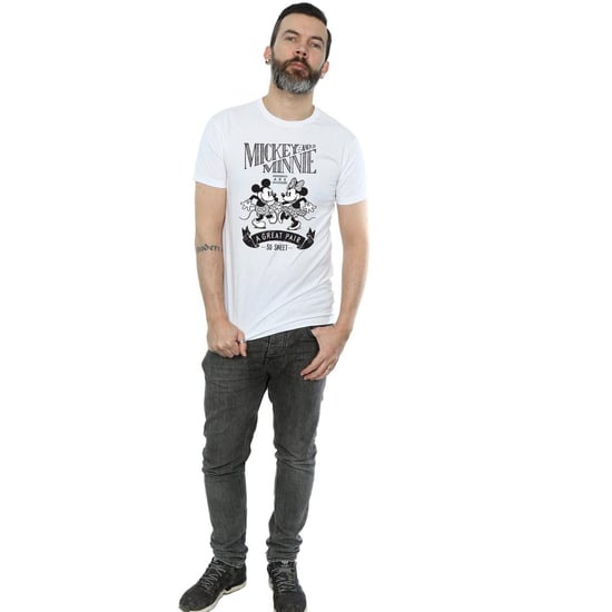 Disney Mens Mickey And Minnie Mouse Great Pair T-Shirt (White) - Image 4