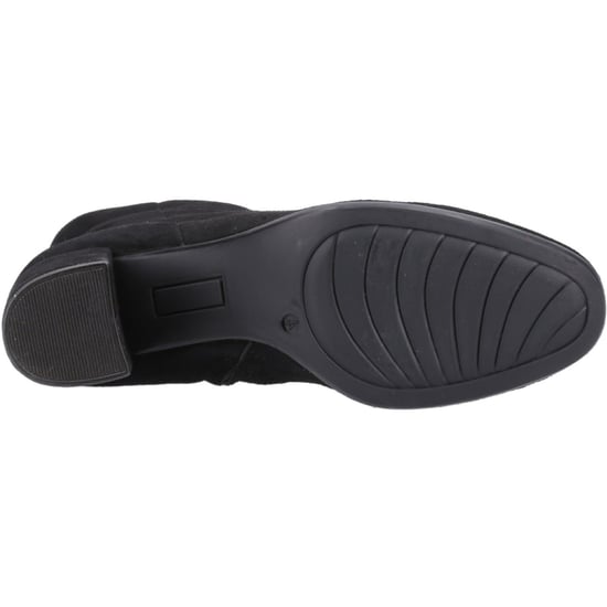 Hush Puppies Octavia Dames Zwarte Suède Enkellaarzen Met Hak - Image 3