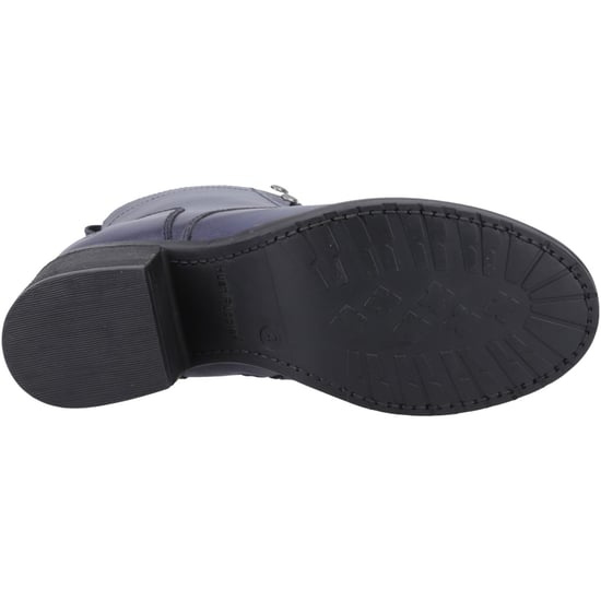 Hush Puppies Harriet Leer Dames Navy Hakken Enkellaarsjes - Image 3