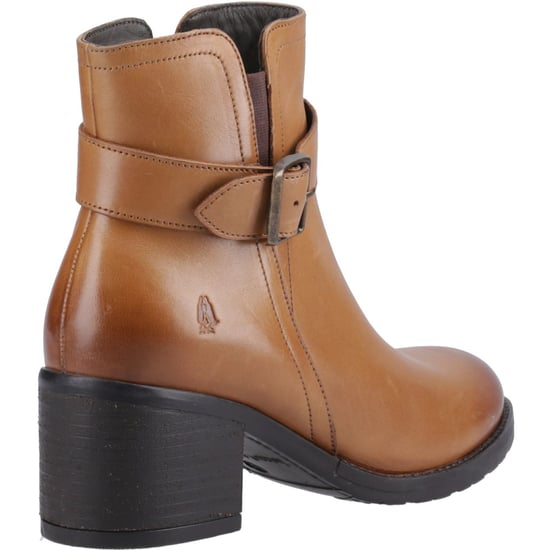 Hush Puppies Hensley Leather Women's Tan Heeled Ankle Boots - Image 2