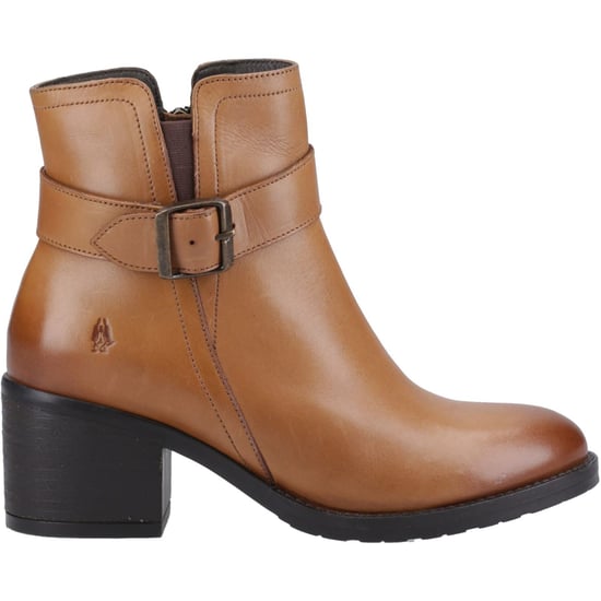Hush Puppies Hensley Leather Women's Tan Heeled Ankle Boots - Image 5