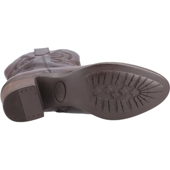 Hush Puppies Wynn Damchokladfärgade Ankelboots Med Klack I Läder - Image 3