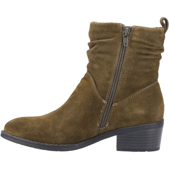 Hush Puppies Iris Suède Dames Khaki Enkellaarsjes Met Hak - Image 4
