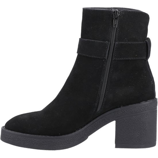 Hush Puppies Fearne Suede Women's Black Heeled Ankle Boots - Image 4