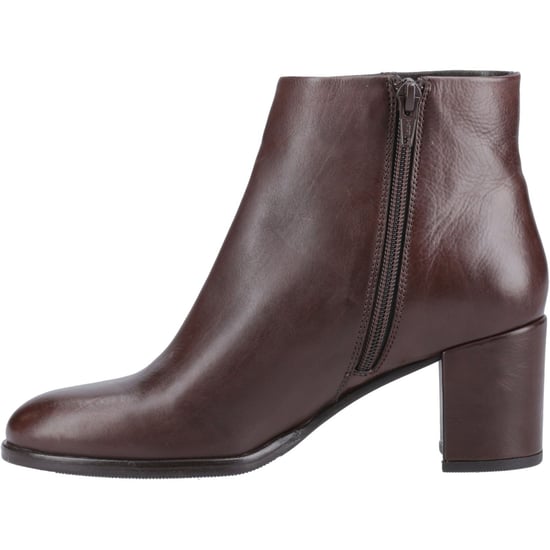 Hush Puppies Claridy Leather Women's Brown Heeled Ankle Boots - Image 4