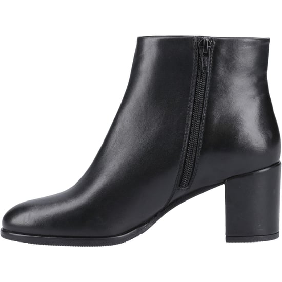 Hush Puppies Claridy Leather Women's Black Heeled Ankle Boots - Image 4