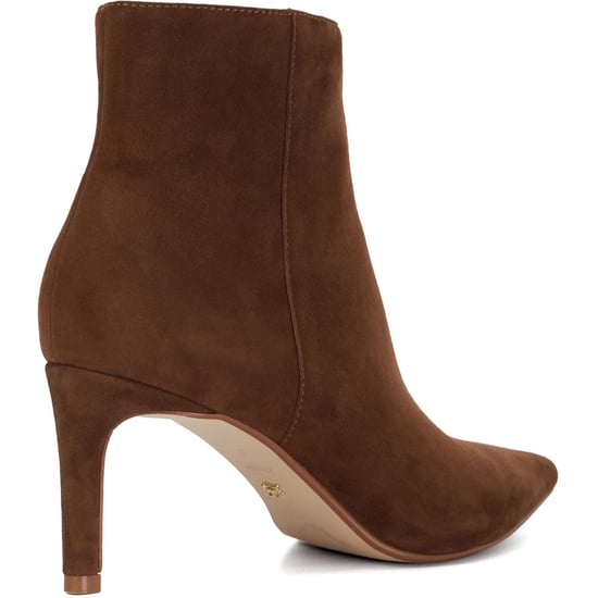Dune Obsessively Suede Women's Dark Tan Heeled Ankle Boots - Image 2