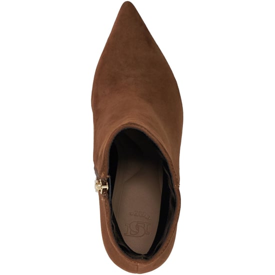 Dune Obsessively Suede Women's Dark Tan Heeled Ankle Boots - Image 3