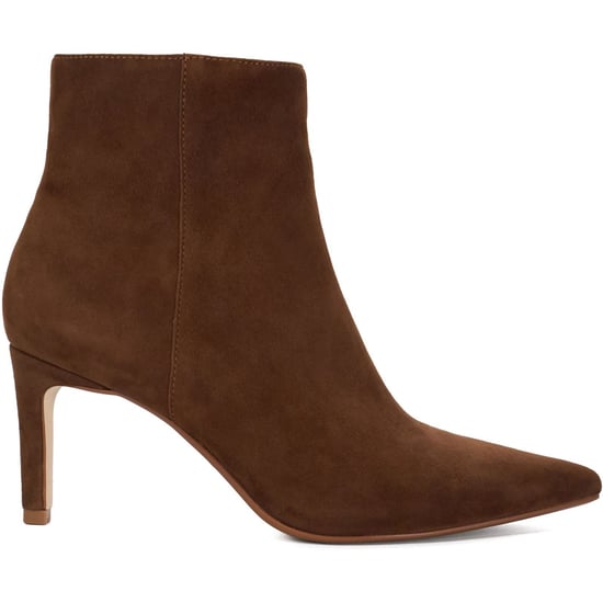 Dune Obsessively Suede Women's Dark Tan Heeled Ankle Boots - Image 4