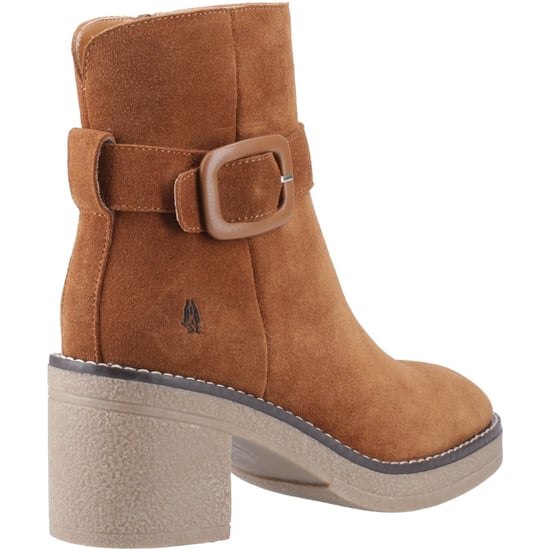 Hush Puppies Fearne Suede Women's Tan Heeled Ankle Boots - Image 2